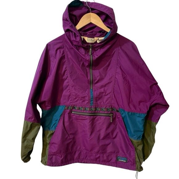 Vintage LL Bean Anorak Aztec Pattern Pullover Parka Southwestern Print Unisex XL - Picture 1 of 12